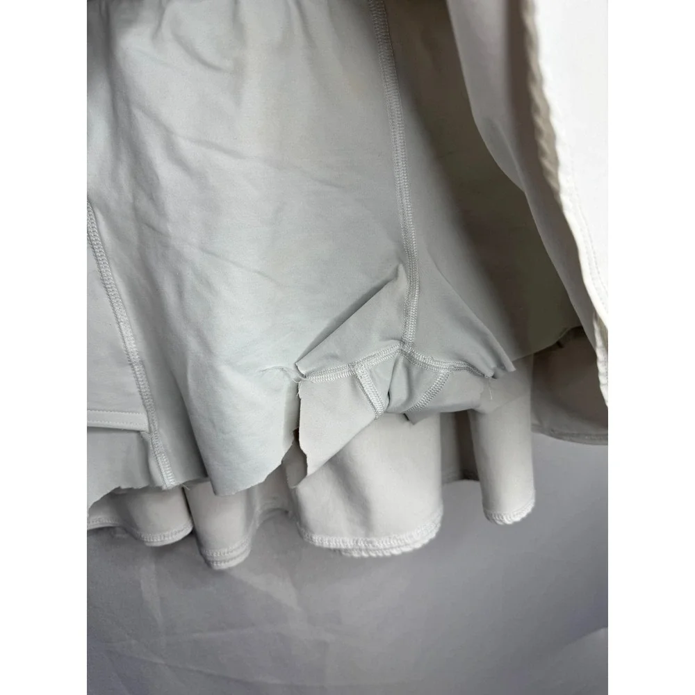 Lululemon Court Rival High-Rise Skirt White Tennis Golf Skort Size 10 LW8AE3S